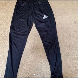 Adidas All-Black Classic Striped Joggers